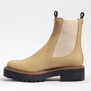 Sam Edelman Laguna tan leather chunky Chelsea boots